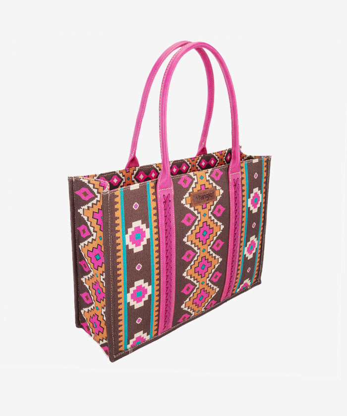 Wrangler Aztec Print Canvas Tote Bag - Montana West World