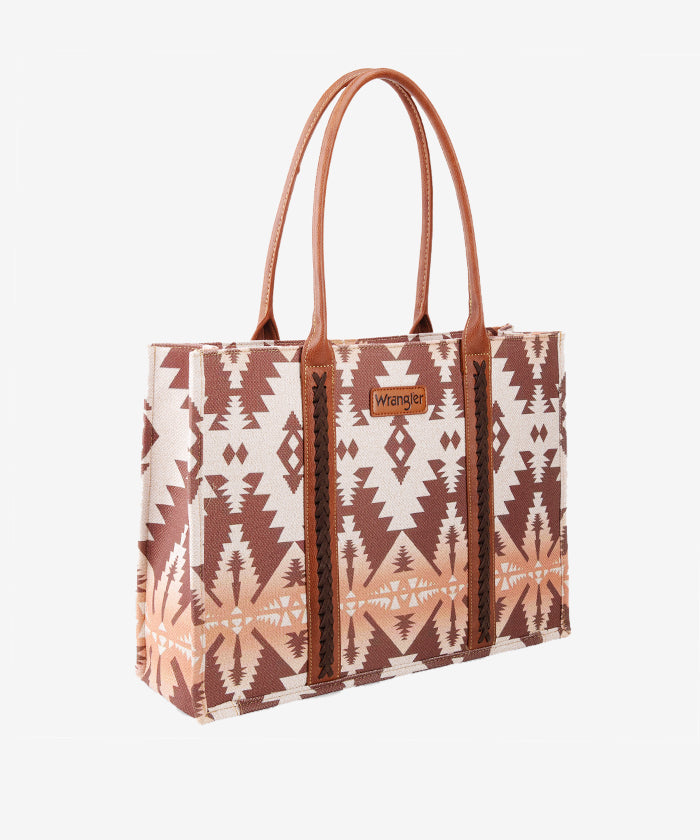 Wrangler Aztec Print Canvas Tote Bag - Montana West World