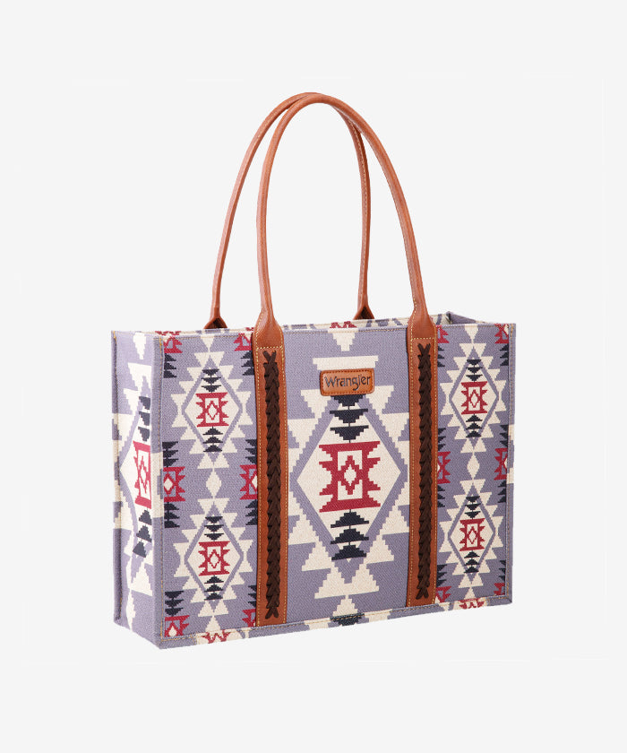 Wrangler Aztec Print Canvas Tote Bag - Montana West World