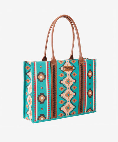 Wrangler Aztec Print Canvas Tote Bag - Montana West World