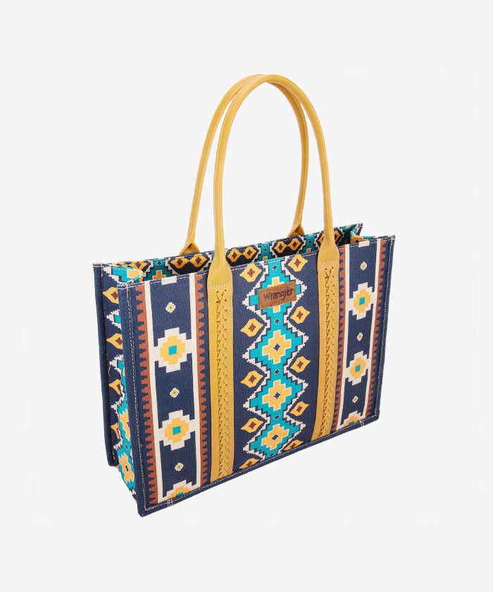 Wrangler Aztec Print Canvas Tote Bag - Montana West World