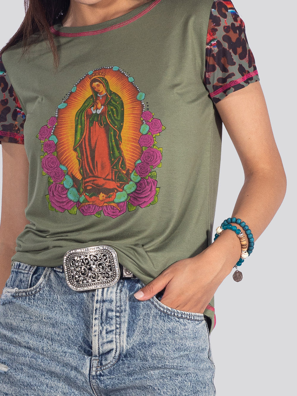 American Bling Our Lady of Guadalupe Women T-Shirt - Montana West World