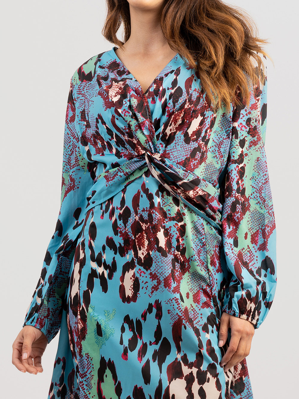American Bling Plus Size Women Wrap Snake Print Dress - Montana West World