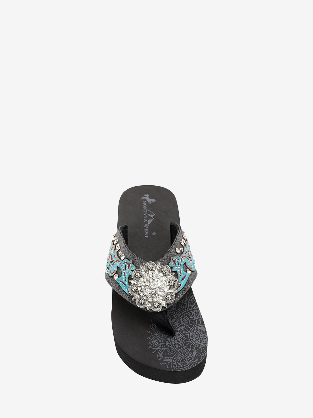 Montana West Floral Concho Platform Flip-Flops - Montana West World