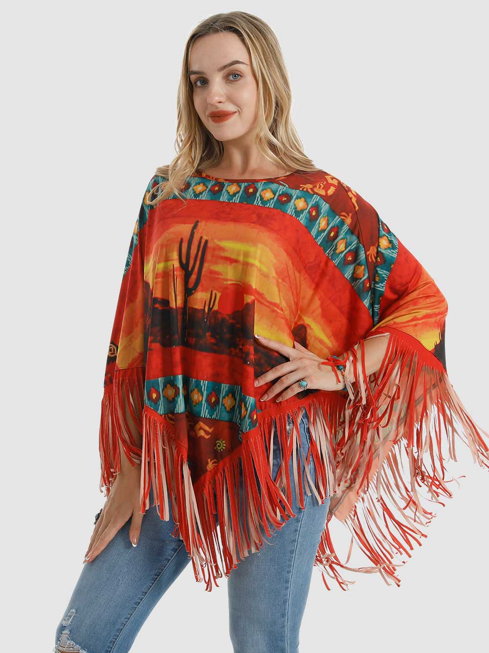 Montana West Desert Graphic Collection Poncho - Montana West World