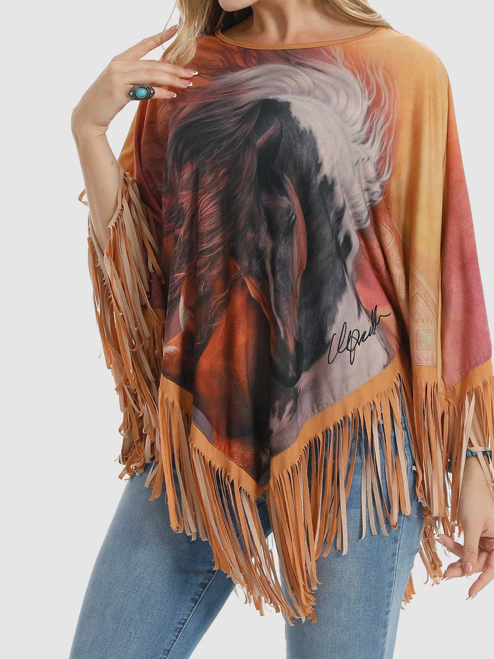 Montana West Horse Collection Poncho - Montana West World