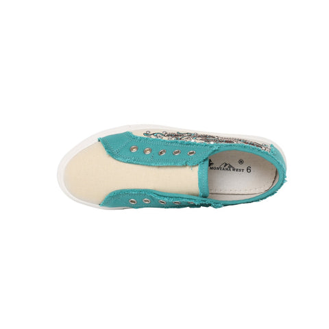 Montana West Embroidered Studs Canvas Shoes - Montana West World