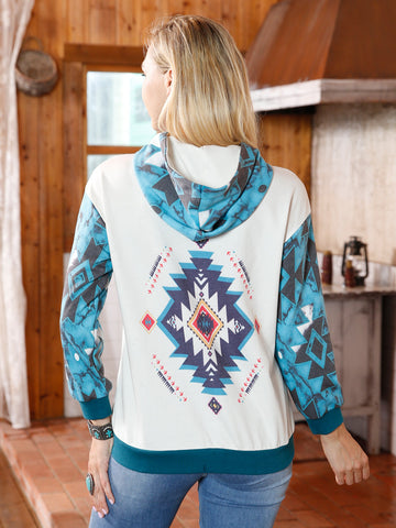 American Bling Women Aztec Print Zip-Up Hoodie - Montana West World