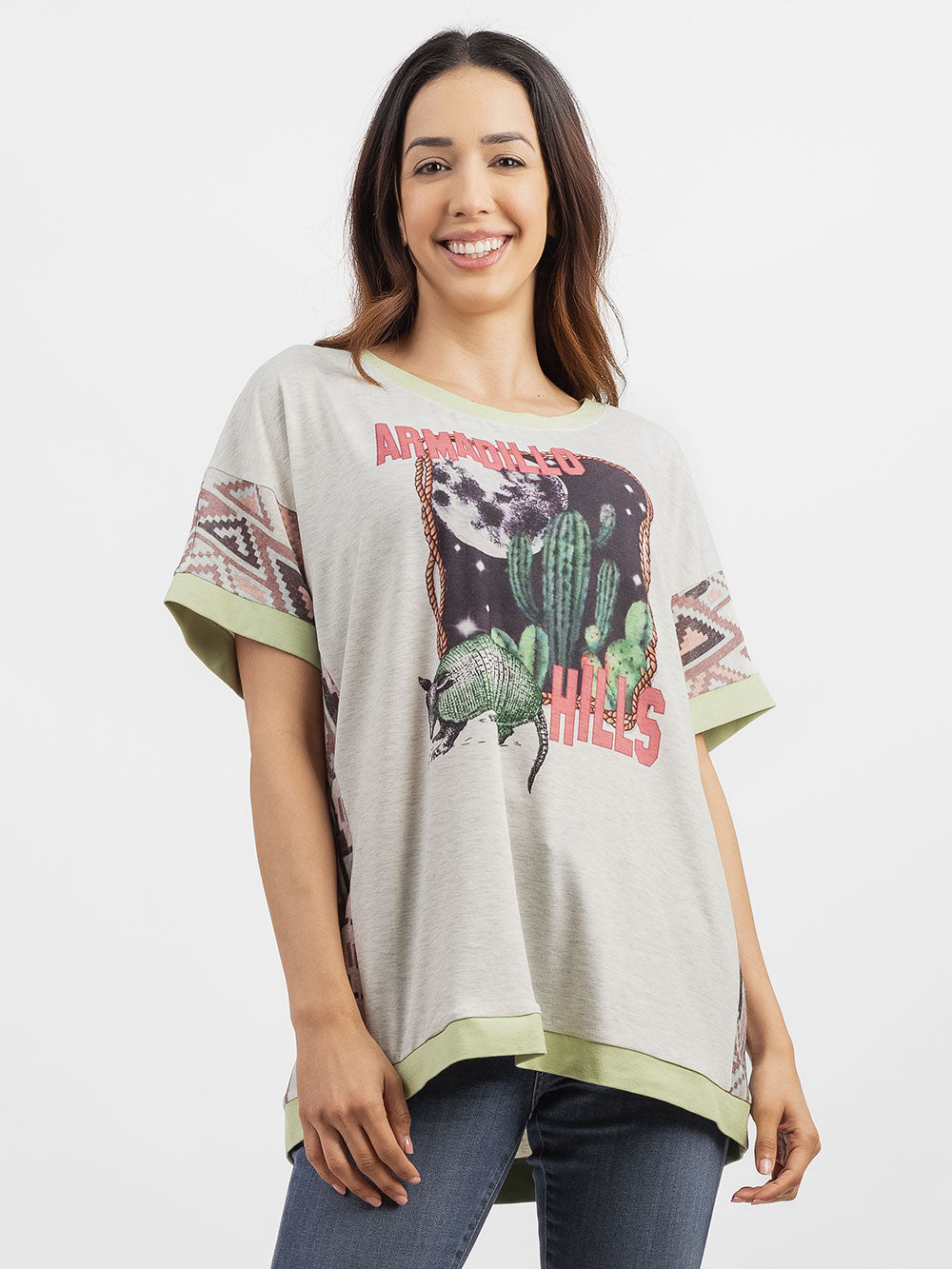Delila Women Washed ARMADILLO HHLS Tee - Montana West World