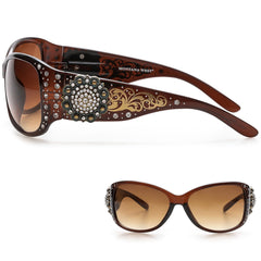 Montana West Rhinestone Flower Sunglasses For Women - Montana West World