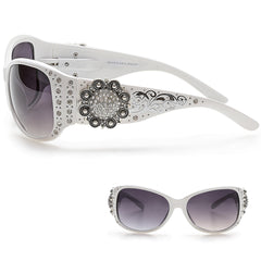 Montana West Rhinestone Flower Sunglasses For Women - Montana West World